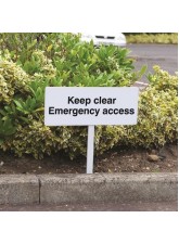 Keep Clear - Emergency Access - Verge Sign